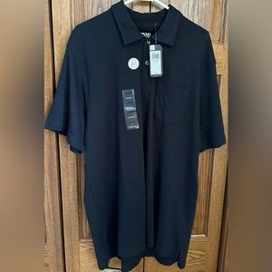 IZOD MENS BLACK POLO/FRONT POCKET/BRAND NEW!